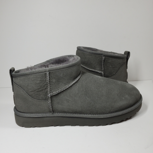 New UGG Classic Ultra Mini Gray Boots - Picture 3 of 8